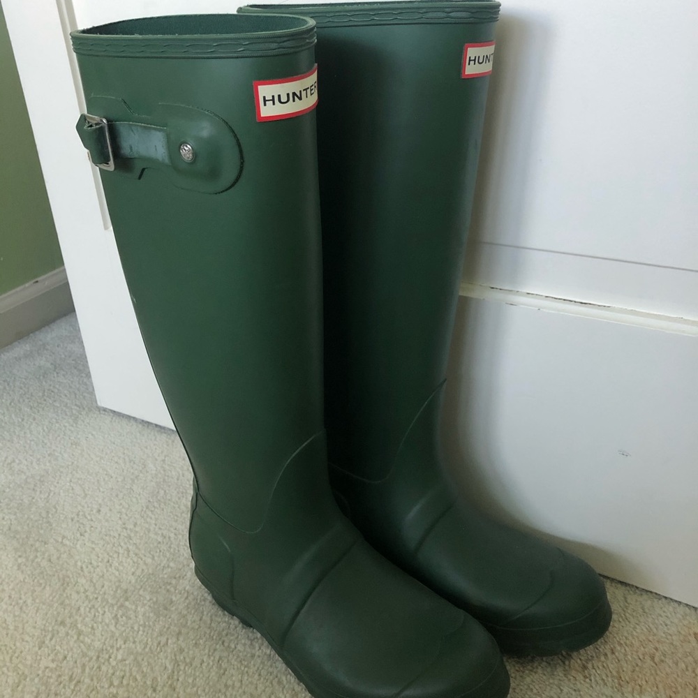 Green Tall Hunter Boots